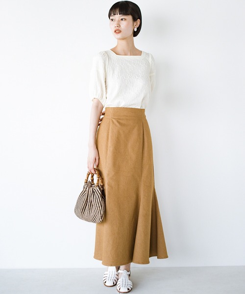 haco!(ハコ)の「品のある色っぽさを身につける!ラインを出さずともメリハリがつく のびのび素材のマーメイドスカート(スカート・レディース・キャメル・SMALL/MEDIUM/LARGE/X-LARGE)」の9枚目の写真