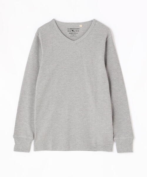 AVIREX(アヴィレックス)の「《DAILY/デイリー》L/S THERMAL V-NECK T-SHIRT / デイリー長袖 サーマル Vネック ティーシャツ(Tシャツ/カットソー・メンズ・ネイビー/グレー/ブラック/ホワイト系2/オリーブ系・L/M/S/XL/2XL)」の8枚目の写真