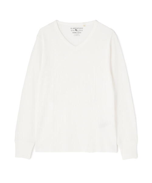 AVIREX(アヴィレックス)の「《DAILY/デイリー》L/S THERMAL V-NECK T-SHIRT / デイリー長袖 サーマル Vネック ティーシャツ(Tシャツ/カットソー・メンズ・ネイビー/グレー/ブラック/ホワイト系2/オリーブ系・L/M/S/XL/2XL)」の14枚目の写真