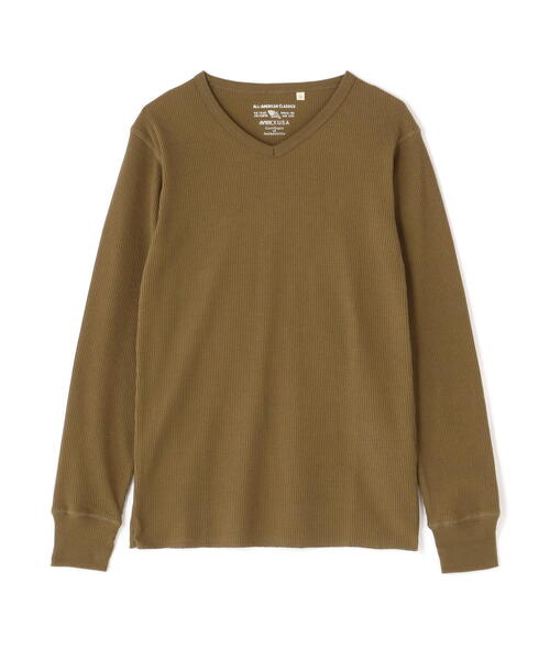 AVIREX(アヴィレックス)の「《DAILY/デイリー》L/S THERMAL V-NECK T-SHIRT / デイリー長袖 サーマル Vネック ティーシャツ(Tシャツ/カットソー・メンズ・ネイビー/グレー/ブラック/ホワイト系2/オリーブ系・L/M/S/XL/2XL)」の19枚目の写真