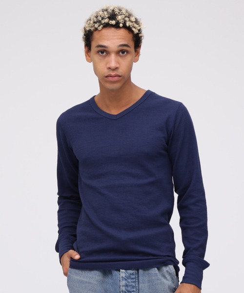 DAILY/デイリー》L/S THERMAL V-NECK T-SHIRT / デイリー長袖