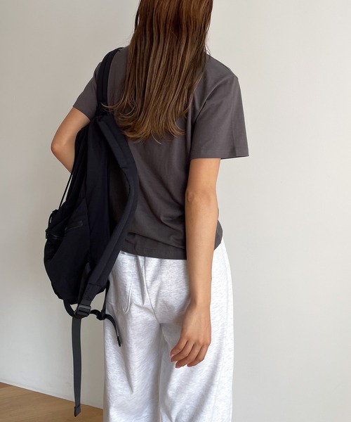 CANAL JEAN（キャナルジーン）の「El mar(エルマール) "sunday morning"半袖Tシャツ（Tシャツ/カットソー・レディース・チャコールグレー/ホワイト/ヘザーグレー・ONE SIZE）」の8枚目の写真