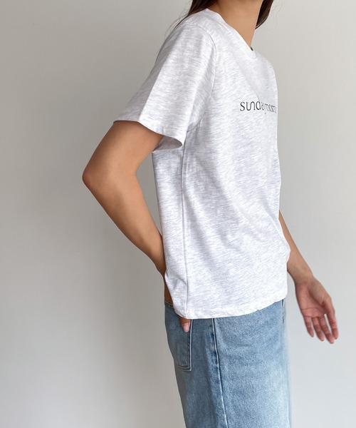 CANAL JEAN（キャナルジーン）の「El mar(エルマール) "sunday morning"半袖Tシャツ（Tシャツ/カットソー・レディース・チャコールグレー/ホワイト/ヘザーグレー・ONE SIZE）」の10枚目の写真