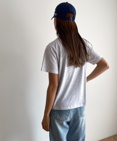 CANAL JEAN（キャナルジーン）の「El mar(エルマール) "sunday morning"半袖Tシャツ（Tシャツ/カットソー・レディース・チャコールグレー/ホワイト/ヘザーグレー・ONE SIZE）」の11枚目の写真