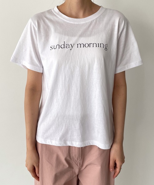 CANAL JEAN（キャナルジーン）の「El mar(エルマール) "sunday morning"半袖Tシャツ（Tシャツ/カットソー・レディース・チャコールグレー/ホワイト/ヘザーグレー・ONE SIZE）」の14枚目の写真