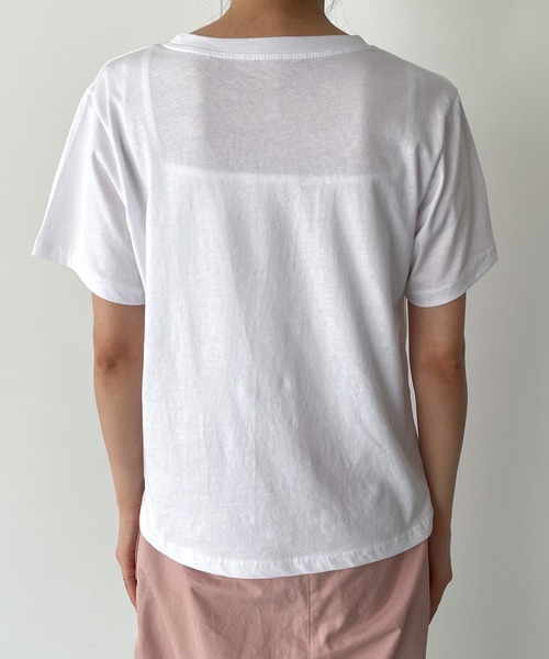 CANAL JEAN（キャナルジーン）の「El mar(エルマール) "sunday morning"半袖Tシャツ（Tシャツ/カットソー・レディース・チャコールグレー/ホワイト/ヘザーグレー・ONE SIZE）」の16枚目の写真