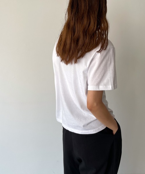 CANAL JEAN（キャナルジーン）の「El mar(エルマール) "sunday morning"半袖Tシャツ（Tシャツ/カットソー・レディース・チャコールグレー/ホワイト/ヘザーグレー・ONE SIZE）」の21枚目の写真