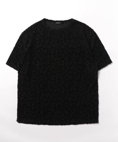 Bling Leads(ブリングリーズ)の「/Bling leads/レオパード柄クルーネックTシャツ(Tシャツ/カットソー・メンズ・ブラック/ブルー/ホワイト・LARGE/MEDIUM)」の5枚目の写真