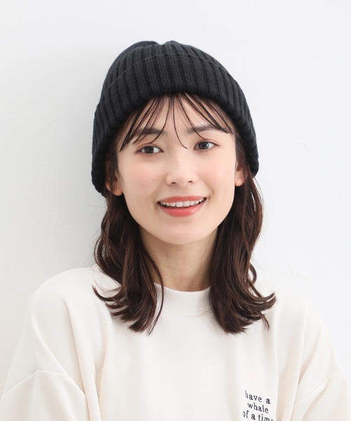 Honeys(ハニーズ)の「ニット帽(ニットキャップ/ビーニー・レディース・レッド系その他/アイボリー/ベージュ/杢グレー/ブラック・FREE)」の3枚目の写真