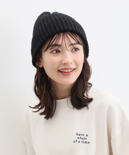 Honeys(ハニーズ)の「ニット帽(ニットキャップ/ビーニー・レディース・レッド系その他/アイボリー/ベージュ/杢グレー/ブラック・FREE)」の10枚目の写真