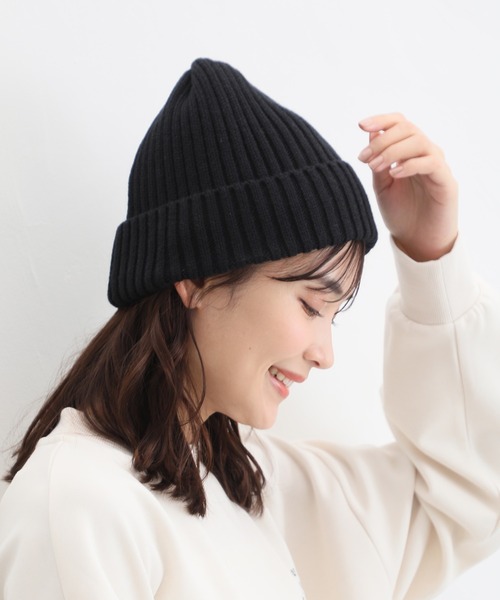 Honeys(ハニーズ)の「ニット帽(ニットキャップ/ビーニー・レディース・レッド系その他/アイボリー/ベージュ/杢グレー/ブラック・FREE)」の11枚目の写真