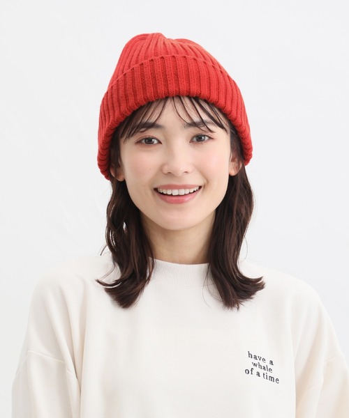 Honeys(ハニーズ)の「ニット帽(ニットキャップ/ビーニー・レディース・レッド系その他/アイボリー/ベージュ/杢グレー/ブラック・FREE)」の13枚目の写真