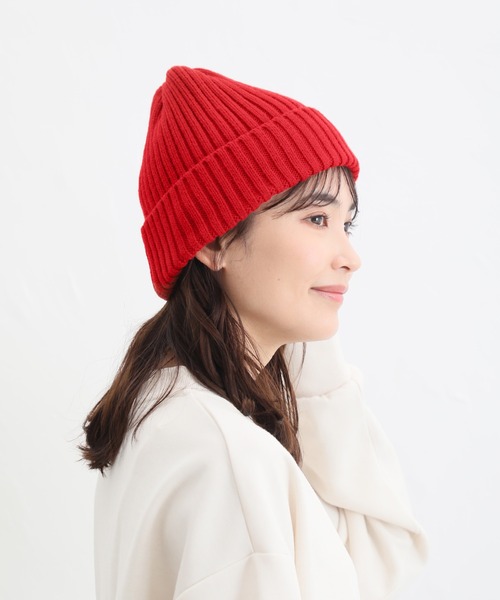 Honeys(ハニーズ)の「ニット帽(ニットキャップ/ビーニー・レディース・レッド系その他/アイボリー/ベージュ/杢グレー/ブラック・FREE)」の14枚目の写真