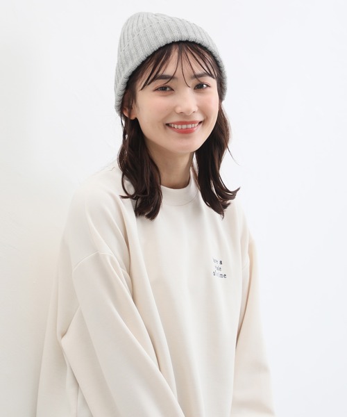 Honeys(ハニーズ)の「ニット帽(ニットキャップ/ビーニー・レディース・レッド系その他/アイボリー/ベージュ/杢グレー/ブラック・FREE)」の16枚目の写真