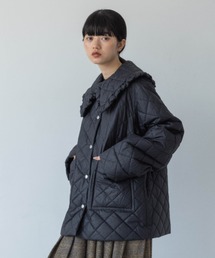 yuw | フリルカラーキルティングジャケット 970758(ナイロンジャケット)