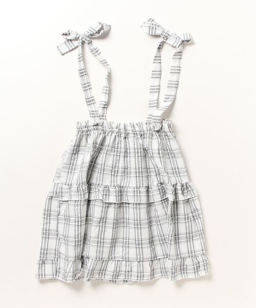 RENE♡ 2021年モデル♡チェックブラウス♡ルネ MA*RS】チェックパールネックレス付き袖レースブラウス - BLK