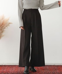 ダブルクロスタックワイドパンツ