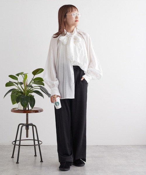 w closet（ダブルクローゼット）の「サイドライントラックパンツ（その他パンツ・レディース・ブルー/ブラック・FREE）」の18枚目の写真