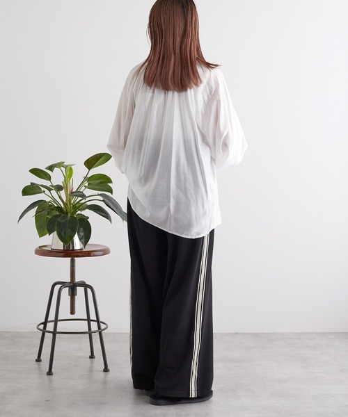 w closet（ダブルクローゼット）の「サイドライントラックパンツ（その他パンツ・レディース・ブルー/ブラック・FREE）」の21枚目の写真