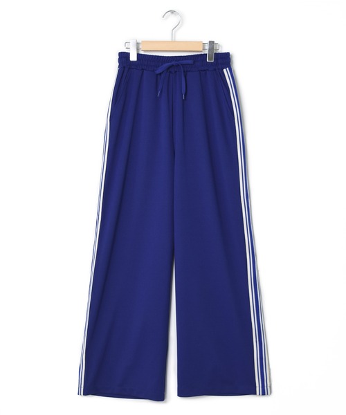 w closet（ダブルクローゼット）の「サイドライントラックパンツ（その他パンツ・レディース・ブルー/ブラック・FREE）」の3枚目の写真