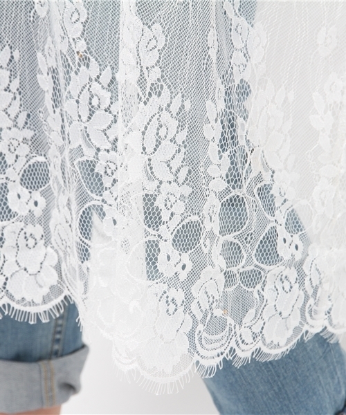 WEGO（ウィゴー）の「WEGO/レースレイヤードワンピース（ワンピース・レディース・ブラック/杢グレー/オフホワイト・FREE）」の9枚目の写真