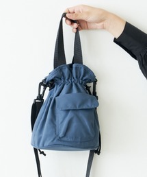 2WAYナイロン巾着型ショルダーバッグ
