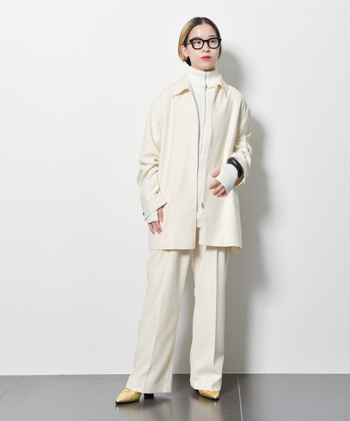 CITYSHOP(シティーショップ)の「ROUTINE ZIP UP SWEATER:ニット(ニット/セーター・レディース・ブラック/ホワイト/グリーン・FREE)」の11枚目の写真