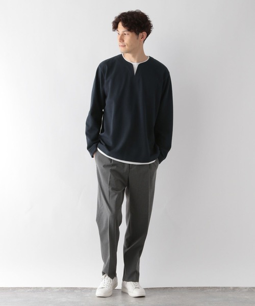 GLOBAL WORK(グローバルワーク)の「キーネックレイヤード/長袖/704826(Tシャツ/カットソー・メンズ・ネイビー/ライトグレー/スカイブルー/グリーン/チャコールグレー・SMALL/MEDIUM/LARGE/X-LARGE)」の21枚目の写真