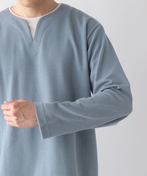 GLOBAL WORK(グローバルワーク)の「キーネックレイヤード/長袖/704826(Tシャツ/カットソー・メンズ・ネイビー/ライトグレー/スカイブルー/グリーン/チャコールグレー・SMALL/MEDIUM/LARGE/X-LARGE)」の13枚目の写真