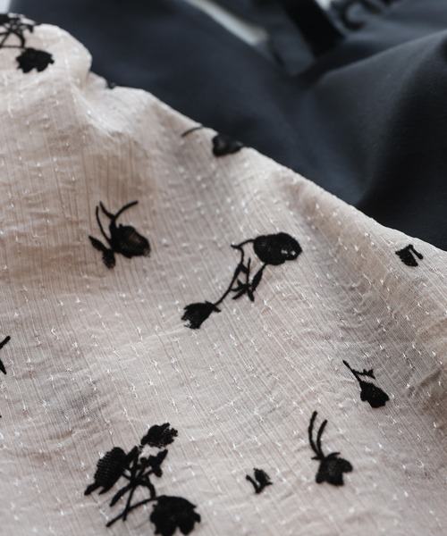 one after another NICE CLAUP(ワンアフターアナザーナイスクラップ)の「袖異素材ドッキングワンピース/dresscollection(ドレス・レディース・ピンク/アイボリー/ブラック・FREE)」の7枚目の写真