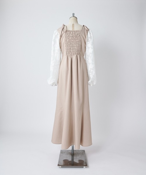 one after another NICE CLAUP(ワンアフターアナザーナイスクラップ)の「袖異素材ドッキングワンピース/dresscollection(ドレス・レディース・ピンク/アイボリー/ブラック・FREE)」の11枚目の写真