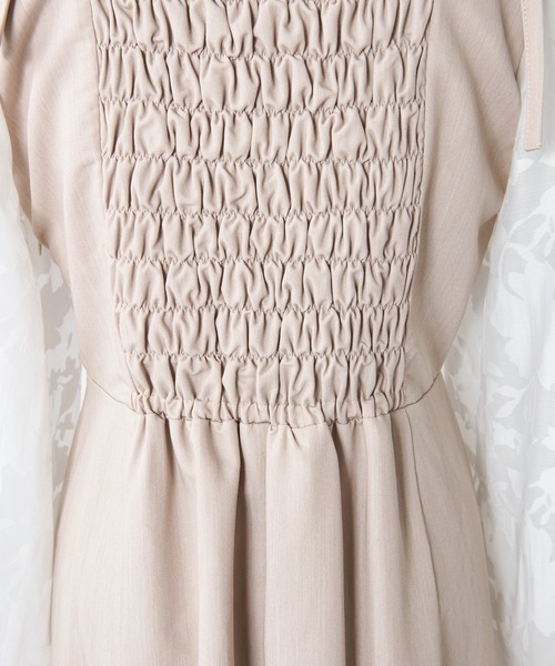one after another NICE CLAUP(ワンアフターアナザーナイスクラップ)の「袖異素材ドッキングワンピース/dresscollection(ドレス・レディース・ピンク/アイボリー/ブラック・FREE)」の10枚目の写真