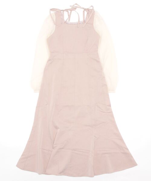 one after another NICE CLAUP(ワンアフターアナザーナイスクラップ)の「袖異素材ドッキングワンピース/dresscollection(ドレス・レディース・ピンク/アイボリー/ブラック・FREE)」の5枚目の写真