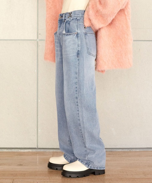 w closet（ダブルクローゼット）の「ウエストホックデニムパンツ