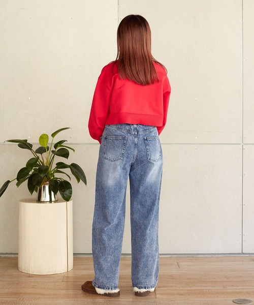 WCLOSET ダブルクローゼット パンツ w closet（ダブルクローゼット）の「ウエストホックデニムパンツ