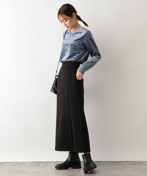 グローバルワーク カットソー プルオーバー ボートネック 無地 長袖 L 紺 GLOBAL WORK｜スッキレイさらさらボートネックプルオーバー&frasl;571290