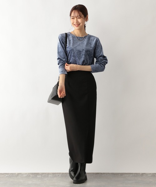 GLOBAL WORK(グローバルワーク)の「ベロアボートネックプルオーバー/979293(Tシャツ/カットソー・レディース・ブラック/ブルー系その他6・FREE)」の21枚目の写真