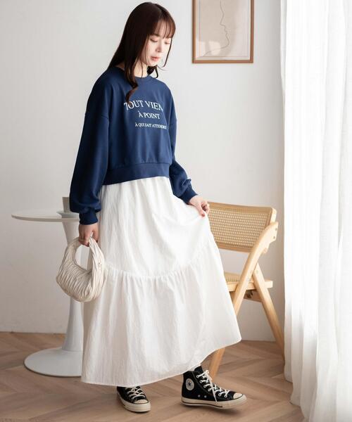 WEGO（ウィゴー）の「WEGO/クロップドスウェット（スウェット・レディース・ホワイト/ネイビー/杢グレー/ワイン/オフホワイト/グリーン/スミクロ/その他1・FREE）」の19枚目の写真