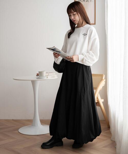 WEGO（ウィゴー）の「WEGO/クロップドスウェット（スウェット・レディース・ホワイト/ネイビー/杢グレー/ワイン/オフホワイト/グリーン/スミクロ/その他1・FREE）」の9枚目の写真