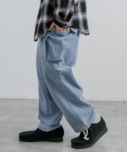 ワイドシルエットバルーンカーゴデニムパンツ(デニムパンツ)|Rocky Monroe(ロッキーモンロー) ワイドシルエットバルーンカーゴデニムパンツ(デニムパンツ)|Rocky Monroe(ロッキーモンロー)