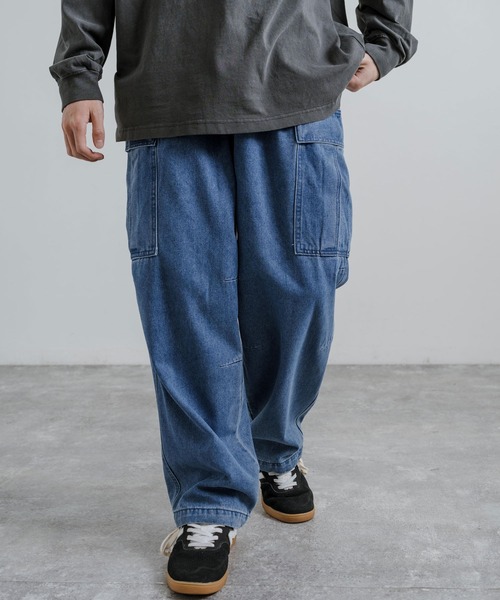 ワイドシルエットバルーンカーゴデニムパンツ(デニムパンツ)|Rocky Monroe(ロッキーモンロー) ワイドシルエットバルーンカーゴデニムパンツ(デニムパンツ)|Rocky Monroe(ロッキーモンロー)