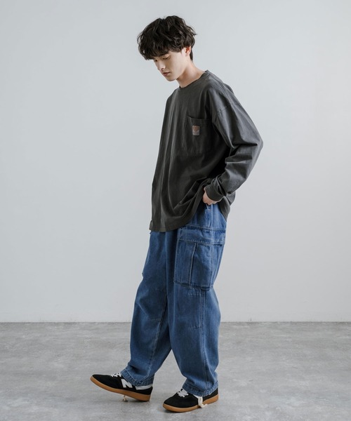 ワイドシルエットバルーンカーゴデニムパンツ(デニムパンツ)|Rocky Monroe(ロッキーモンロー) ワイドシルエットバルーンカーゴデニムパンツ(デニムパンツ)|Rocky Monroe(ロッキーモンロー)