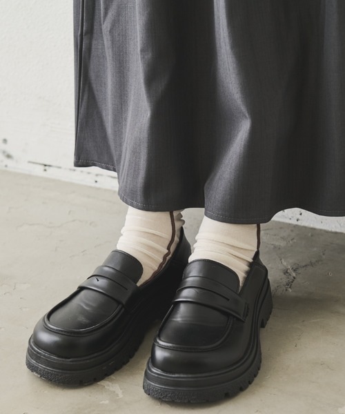 Aunt Marie's（アントマリーズ）の「ボリュームソールローファー（ローファー・レディース・ブラック・L/LL/M/S）」の7枚目の写真