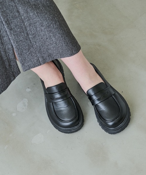 Aunt Marie's（アントマリーズ）の「ボリュームソールローファー（ローファー・レディース・ブラック・L/LL/M/S）」の10枚目の写真