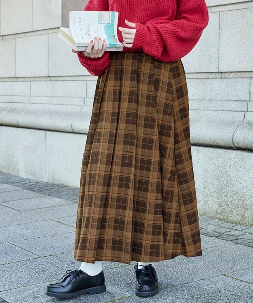 MONO-MART LADY'S（モノマートレディース）の「プリーツロングスカート（スカート・レディース・ネイビー系1/ブラック系1/ブラック/ブラウン系1/チャコールグレー・FREE）」の14枚目の写真