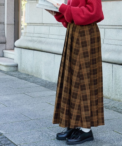 MONO-MART LADY'S（モノマートレディース）の「プリーツロングスカート（スカート・レディース・ネイビー系1/ブラック系1/ブラック/ブラウン系1/チャコールグレー・FREE）」の15枚目の写真