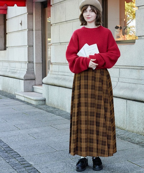 MONO-MART LADY'S（モノマートレディース）の「プリーツロングスカート（スカート・レディース・ネイビー系1/ブラック系1/ブラック/ブラウン系1/チャコールグレー・FREE）」の17枚目の写真