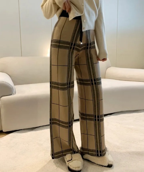 N.s（エヌドットエス）の「チェックニットワイドパンツ（その他パンツ・レディース・ホワイト/グレー/ブラック/モカ・FREE）」の21枚目の写真