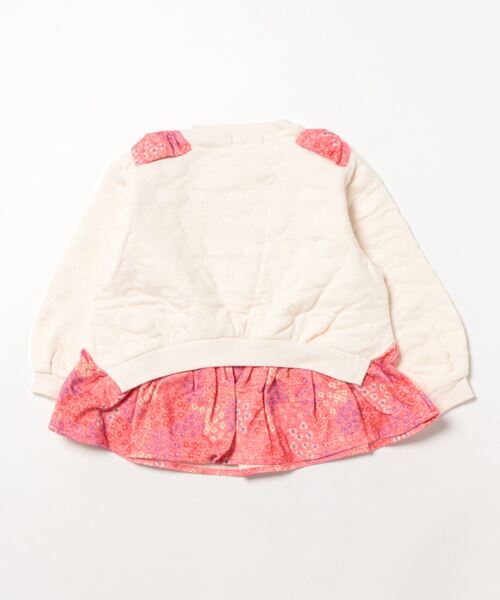 Caldia（カルディア）の「肩リボンハートキルトトレーナー（スウェット・キッズ・ホワイト・100）」の2枚目の写真