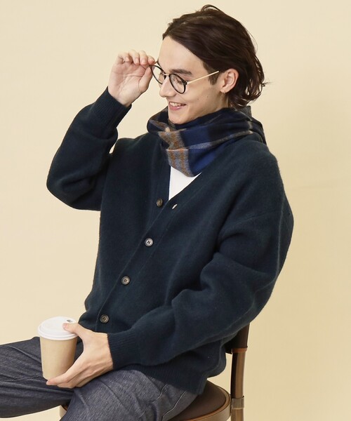 THE SHOP TK （ザ ショップ ティーケー ）の「◆スラウチカーディガン/ハグするニットシリーズ（カーディガン/ボレロ・メンズ・ブラウン系/ブルー/チャコールグレー/オフホワイト/ブルーグリーン・02/04/03）」の5枚目の写真